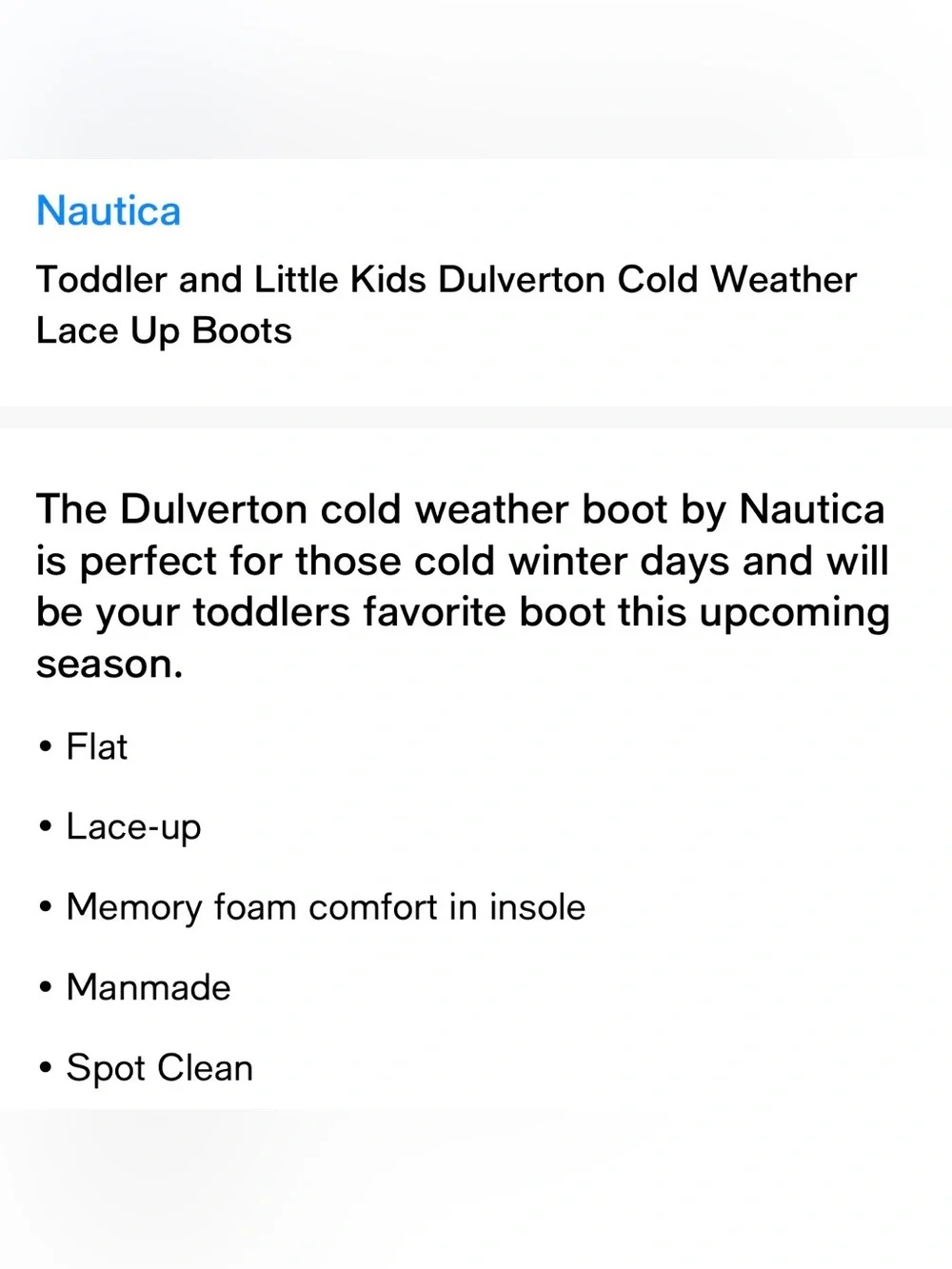 Nautica Kids Brown Lace-Up Ankle Boots